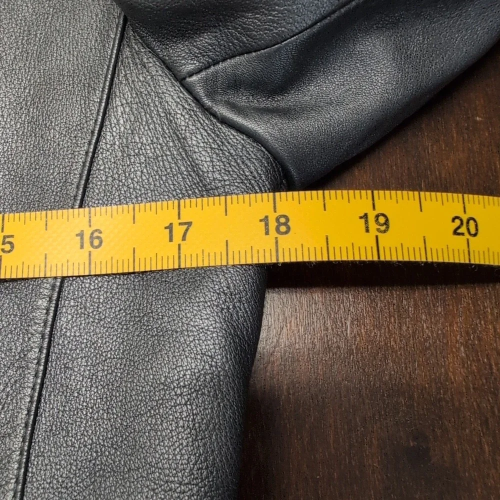 Lafayette 148 New York Leather Jacket Blazer Silver Size 6 Single Button Pockets